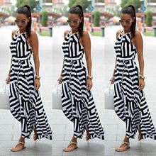 Women Sexy Summer Dress Sleeveless Maxi Long Evening Party Beach Dress Sundress Size S-XL