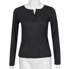 Dark Gray Fashion Women Sexy Deep V Neck Long Sleeve Blouse women tops New women high quality blusas femininas blouses345 #LWN