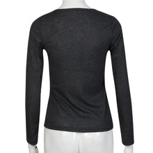 Dark Gray Fashion Women Sexy Deep V Neck Long Sleeve Blouse women tops New women high quality blusas femininas blouses345 #LWN