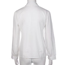 2017 Summer Blouse Women Casual Solid Long Sleeves white Blouse For Office Lady Turn Down Collor Lapel Shirt blusas feminina