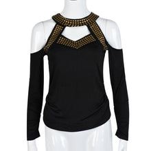 2017 Women's Blouses fashion Trends Long Sleeve Sequined Hollow Out Sexy Off Shoulder For Ladies Shirt Tops Blusas #LY