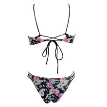 2017 Summer Women's Two Piece Of Swimsuit Print Bikini Swimwear Elastic Beachwear Bathing Suit #E0