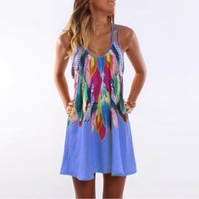 Women Fashion 2017 Boho Style Sexy Printed Plus Size Women Clothing Casual Summer Beach Femme Robe Vestidos Dress WS804Y