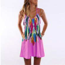 Women Fashion 2017 Boho Style Sexy Printed Plus Size Women Clothing Casual Summer Beach Femme Robe Vestidos Dress WS804Y