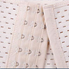 Steel Bones Hollow Breathable Corset Body Shaper Abdominal Belt BK/L