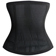 Latex Rubber Waist Body Corset Body Shaper Abdominal Belt BK/L