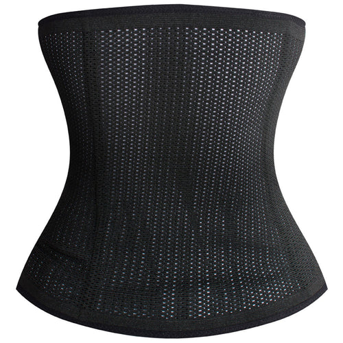 Latex Rubber Waist Body Corset Body Shaper Abdominal Belt BK/L