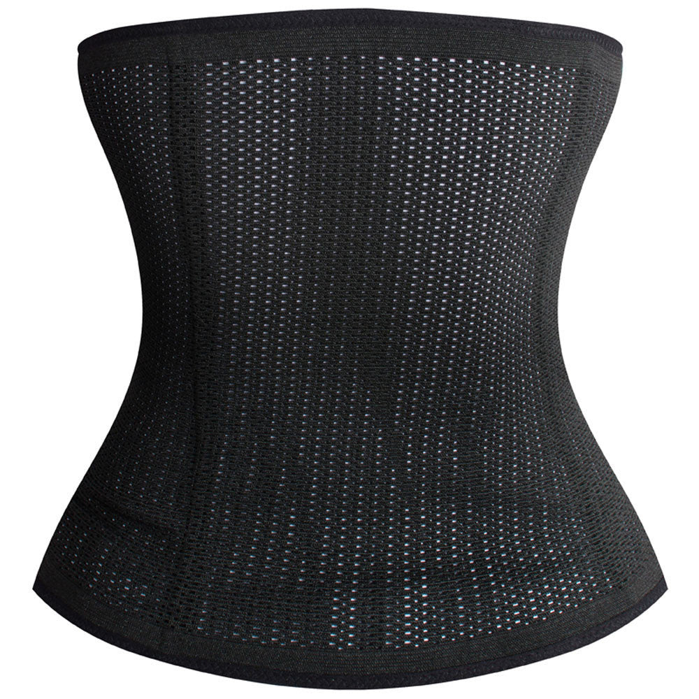 Latex Rubber Waist Body Corset Body Shaper Abdominal Belt BK/L