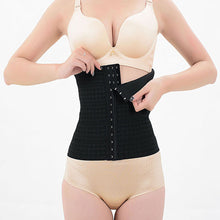 Latex Rubber Waist Body Corset Body Shaper Abdominal Belt BK/L