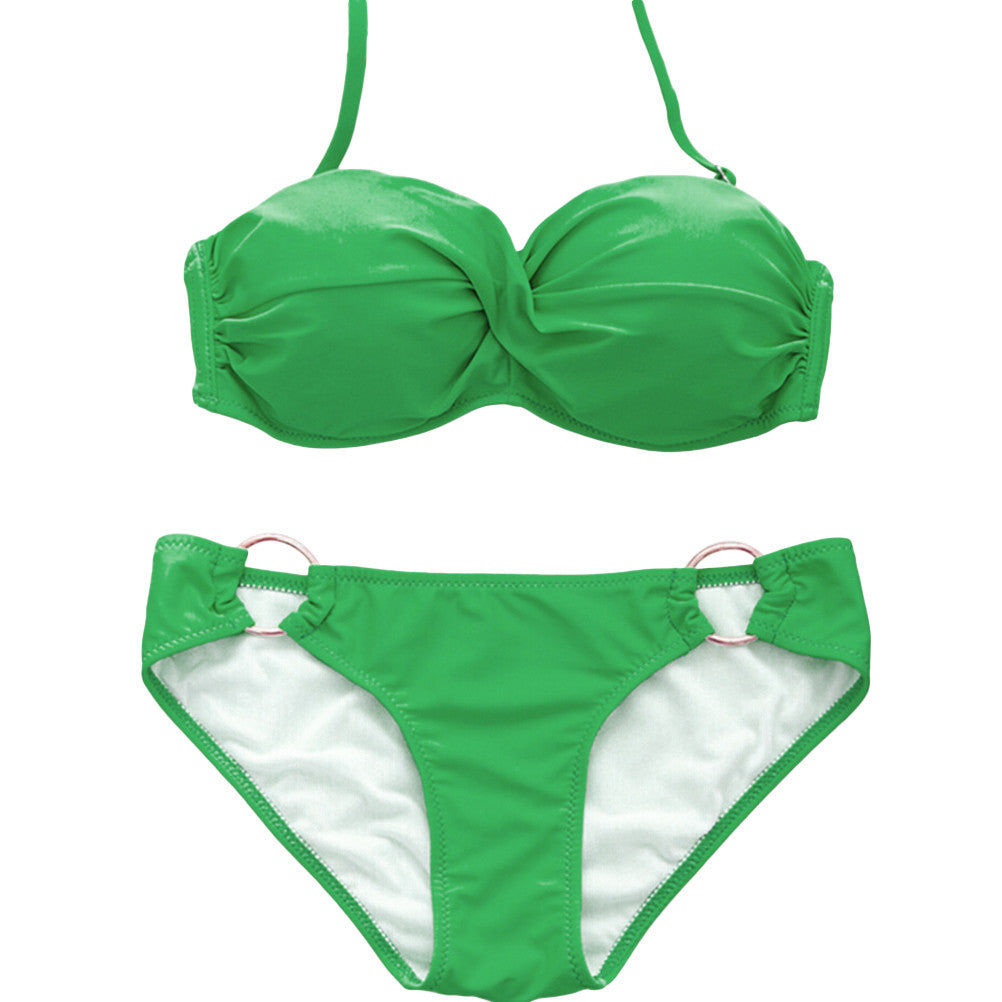 Two Piece Elastic Bikini Swimsuit Sexy Paded Swimwear Swim Suit for Women