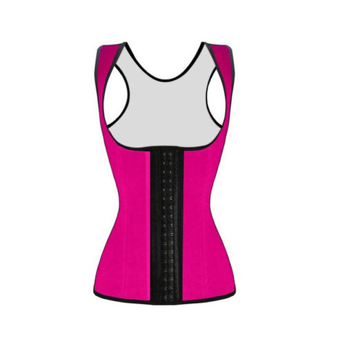 Women's Vest Style Latex Underbust Corset Waist Trainer Cincher Body Shaper Shapewear