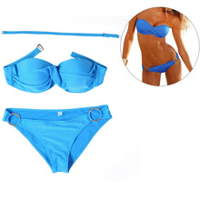 Two Piece Elastic Bikini Swimsuit Sexy Paded Swimwear Swim Suit for Women