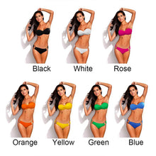 Two Piece Elastic Bikini Swimsuit Sexy Paded Swimwear Swim Suit for Women