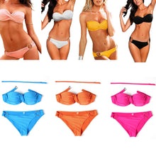 Two Piece Elastic Bikini Swimsuit Sexy Paded Swimwear Swim Suit for Women