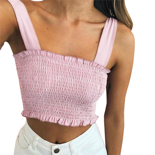 Sexy Fashion Women Short Casual Tank Tops Vest Bow Bandage Halter Blouse T-Shirt