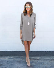 High Quality Autumn Dresses 2018 Fashion Women Casual Loose Plus Size Elegant Dress Long Sleeve Irregular Chiffon Dress Vestidos