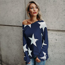 Women Girl Strapless Star Sweatshirt Long Sleeve Crop Jumper Pullover Tops