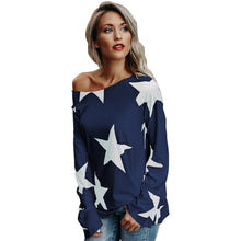 Women Girl Strapless Star Sweatshirt Long Sleeve Crop Jumper Pullover Tops