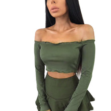 Womens Off Shoulder Crop Tops Frill Bralet Boobtube Jumper Tops Blouses