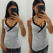 Women Casual Sleeveless Lace Crop Top Vest Tank Shirt Blouse Cami Top