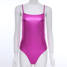#M-XL Women Lingerie One-piece Sleeveless Patent Leather High Cut Thong Leotard Bodysuit Jumpsuit