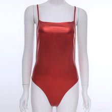 #M-XL Women Lingerie One-piece Sleeveless Patent Leather High Cut Thong Leotard Bodysuit Jumpsuit