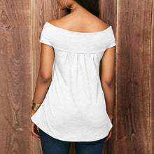 Women Off The Shoulder Short Sleeve Sweatshirt Pullover Tops Blouse Shirt