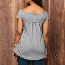 Women Off The Shoulder Short Sleeve Sweatshirt Pullover Tops Blouse Shirt