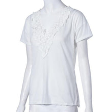 Women Summer Vest Top Short Sleeve Blouse Casual Tank Tops T-Shirt Lace