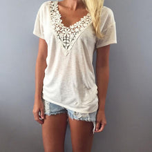 Women Summer Vest Top Short Sleeve Blouse Casual Tank Tops T-Shirt Lace