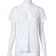 Women Summer Vest Top Short Sleeve Blouse Casual Tank Tops T-Shirt Lace