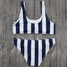 Women's Striped Bikini Beachwear Swimsuit Push-up Swimwear