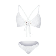 Push-up Padded Bra Swimsuit Bathing Sexy Women Solid Straps Bikini Set Swimwear
