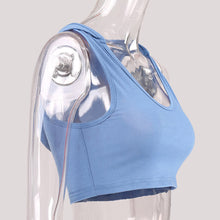 Women Girl Fashion Hooded Sport Vest Sleeveless Tank Crop Tops Vest Blouse