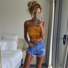 Women Print Floral Elastic Boob Bandeau Tube Tops Bra Lingerie Breast Wrap