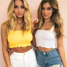 Sexy Fashion Women Short Casual Tank Tops Vest Bow Bandage Halter Blouse T-Shirt