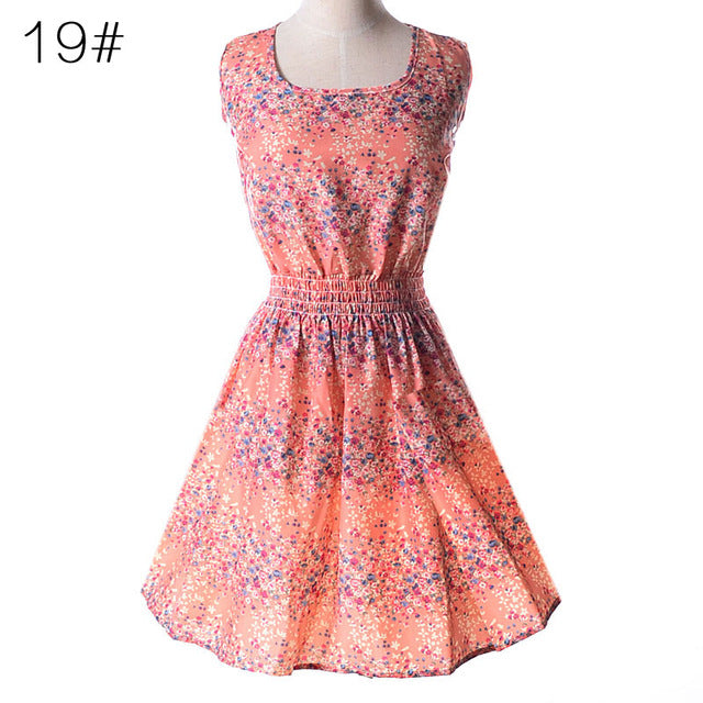 Casual Summer Chiffon Dress Women Clothes 2018 Sexy Floral Short Beach Dresses Korean Elegant Vestido De Festa Verano Robe Femme