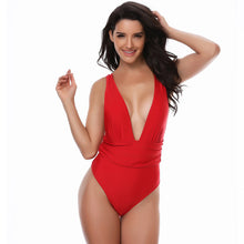 Europe and the United States new Siamese bikini solid color sexy swimsuit bikini Brazil swimwear