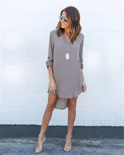 VISNXGI Summer New Dresses 2018 Fashion Women Casual Loose Plus Size Elegant Dress Long Sleeve Irregular Chiffon Dress Vestidos