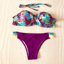 Women Bikini Set Printed High Waist Swimsuit Swimwear Beachwear Bathing Suit