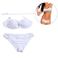 Two Piece Elastic Bikini Swimsuit Sexy Paded Swimwear Swim Suit for Women