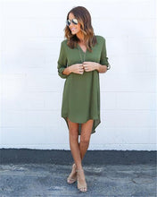 VISNXGI Summer New Dresses 2018 Fashion Women Casual Loose Plus Size Elegant Dress Long Sleeve Irregular Chiffon Dress Vestidos