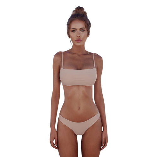 Women Bandeau Bandage Bikini Set Push-Up Brazilian Swimwear Beachwear Swimsuit