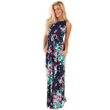 ELSVIOS Women Bohemia Floral Print Summer Dress 2018 Casual Short Sleeve O Neck Beach Boho Long Dress Loose Maxi Dresses Vestido