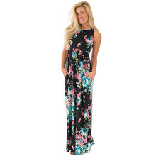 ELSVIOS Women Bohemia Floral Print Summer Dress 2018 Casual Short Sleeve O Neck Beach Boho Long Dress Loose Maxi Dresses Vestido