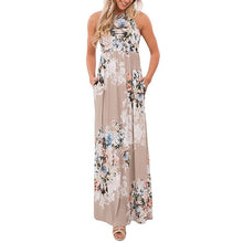 ELSVIOS Women Bohemia Floral Print Summer Dress 2018 Casual Short Sleeve O Neck Beach Boho Long Dress Loose Maxi Dresses Vestido