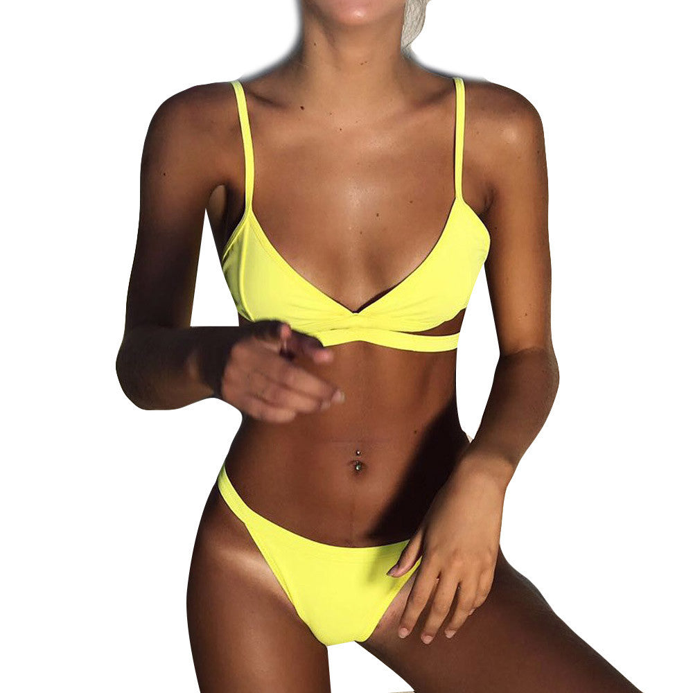 Womens Set Fashion Swimsuit Lotus  Bikini Swimwear Beachwear Bathing Suit