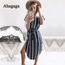Ahagaga 2018 Summer Dress Women Fashion Print Elegant Cute Sashes O-neck Sexy Slim Sheath Dress Women Dresses Vestidos Robes